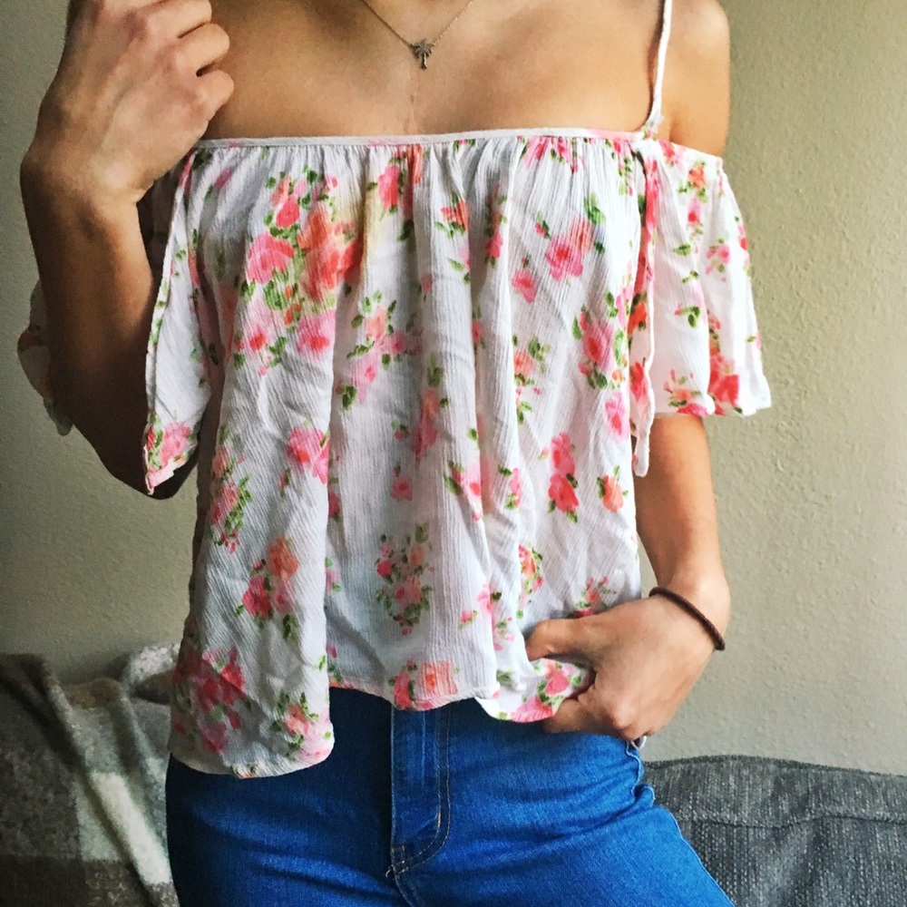 Flowy off the shoulder summer blouse - Picture 2 of 2